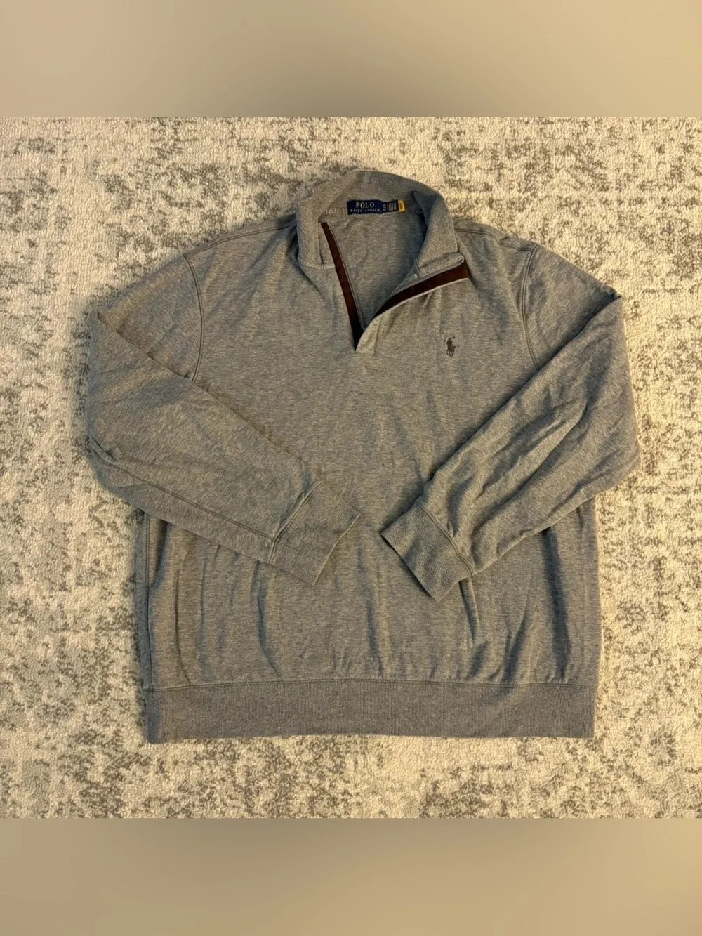 Men’s XL Polo Ralph Lauren Grey Quarter Zip Sweater